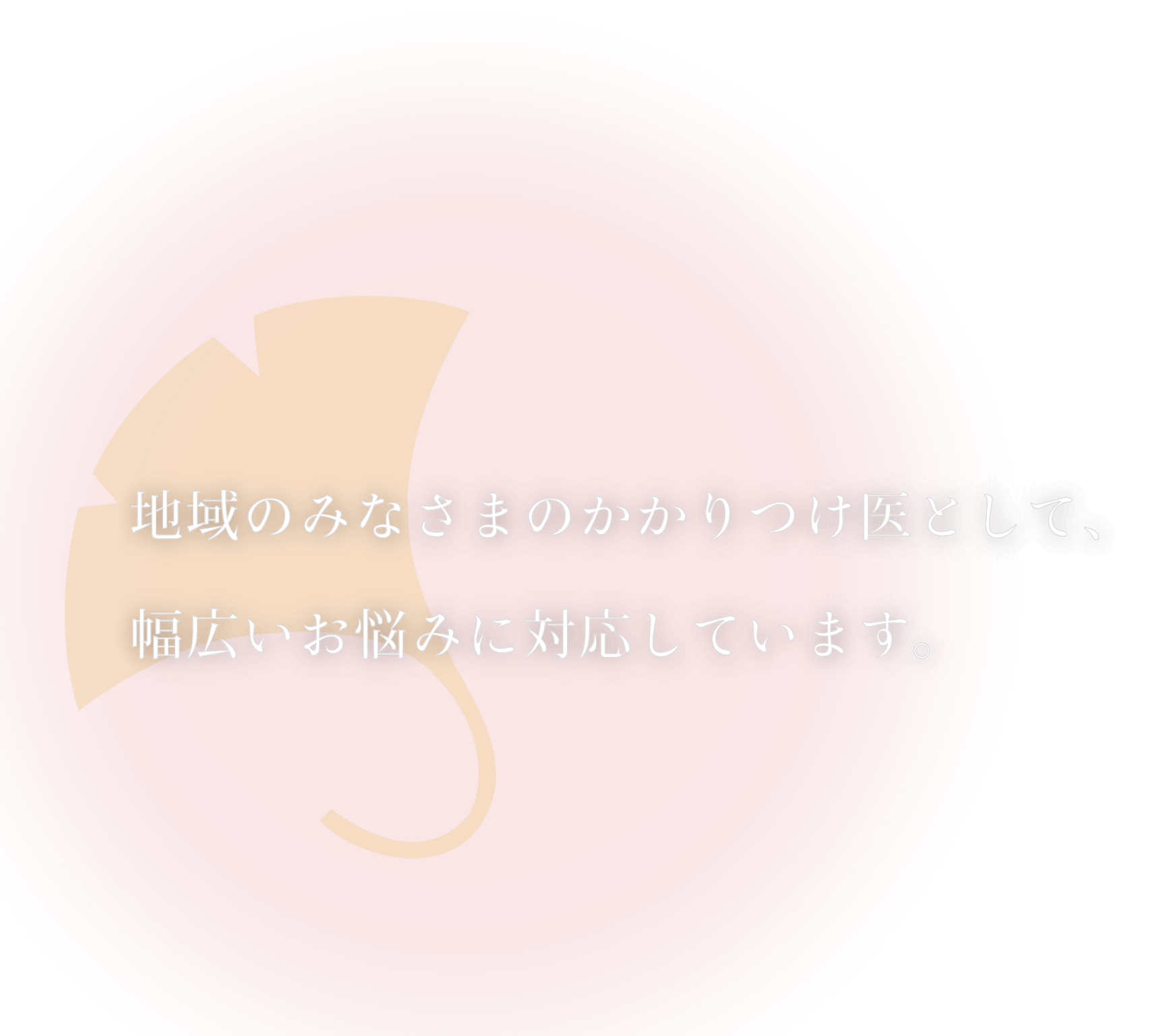 地域のみなさまのかかりつけ医として、幅広いお悩みに対応しています。